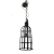 Lampa wisząca metalowa ażurowa LOFT CZARNA 70cm